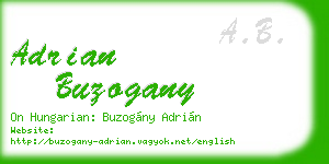 adrian buzogany business card