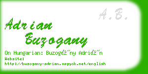 adrian buzogany business card